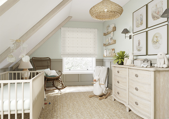 Puddle Down, Trellis Down - Twist&Fit Roman Blind - Image 6